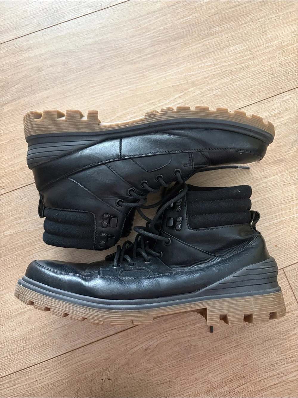 Steve Madden Men's Black Lace-Up Boots